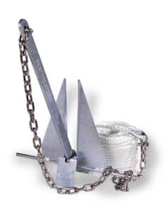 Danforth Standard Anchor KIT with Galvanized chain and rope